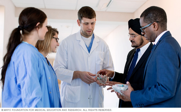 A team of doctors in a discussion.