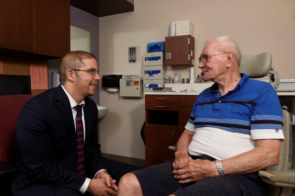 Mayo Clinic doctor and a patient