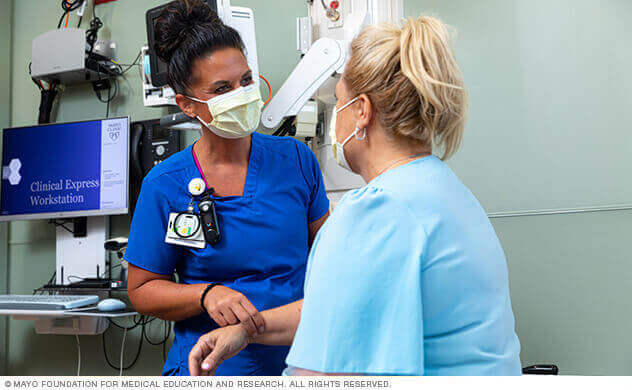 A person receives care at Mayo Clinic.