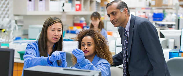 Dr. Tushar Patel in his Molecular Hepatology Lab at Mayo Clinic