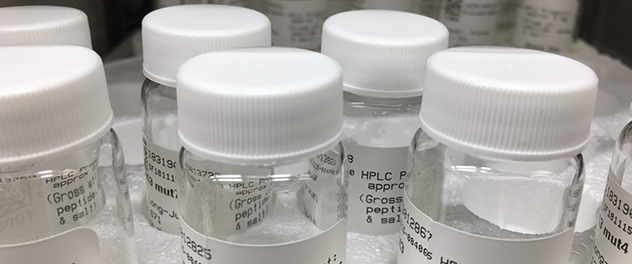 Completed peptides prepared by Mayo Clinic's Proteomics Core in Minnesota.