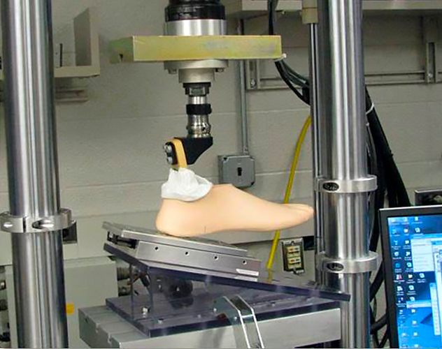 Servohydraulic biaxial material testing machine capable of testing materials and complex structures at Mayo Clinic.