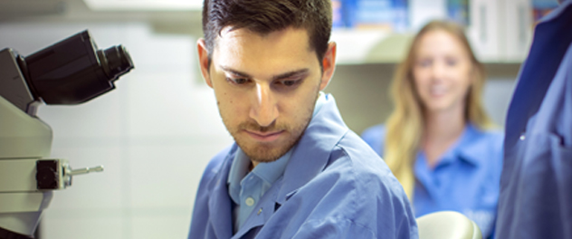 Researcher in Dr. Fairweather's lab at Mayo Clinic