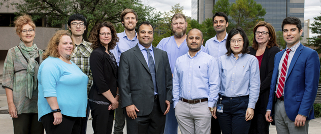 Dr. Purna Kashyap with his Gut Microbiome Laboratory research team at Mayo Clinic's campus in Rochester, Minnesota