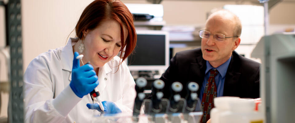 Researchers in laboratory